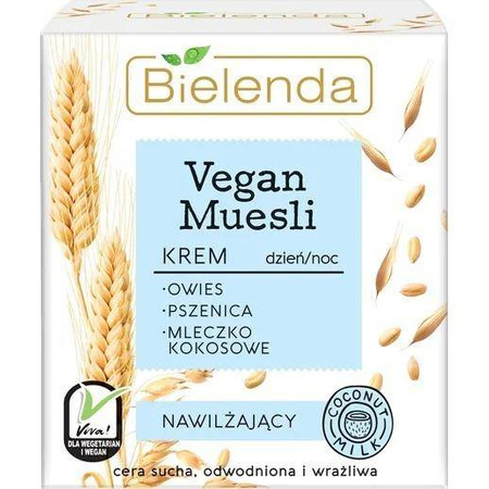 Bielenda Vegan Muesli Krem nawilżający owies + pszenica + mleczko kokosowe