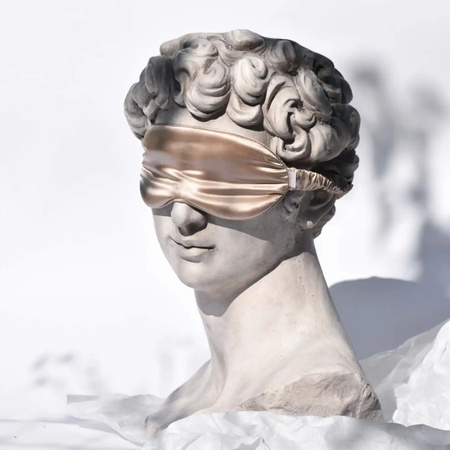 SLAAP Jedwabna opaska na oczy do spania szampański beż