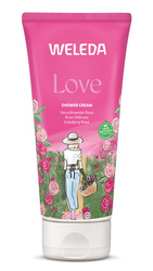 WELEDA Love, kremowy płyn pod prysznic z różą, 200 ml
