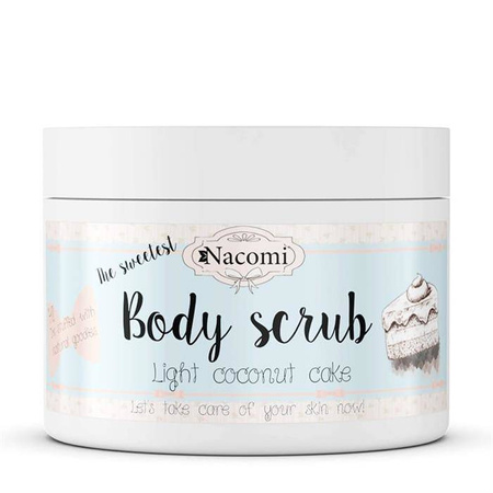 Nacomi Peeling cukrowy do ciała - Lekki Kokosowy Tort 200 g