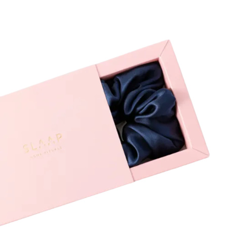 SLAAP Jedwabna gumka do włosów scrunchie granat