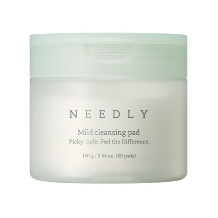 Needly Mild Cleansing Pad, delikatne płatki oczyszczające skórę twarzy, 60 szt