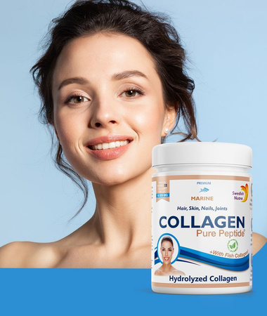 Swedish Nutra Collagen Powder Marine Kolagen morski w proszku, 300 g