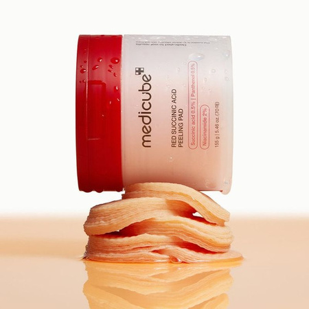 Medicube Red Succinic Acid Pad - Płatki z kwasem bursztynowym, 70szt