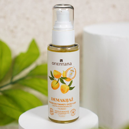 Orientana olejek do demakijażu twarzy i oczu zlota pomarańcza, 100 ml