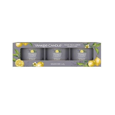 Yankee Candle - Świece mini - 3 pack Black Tea & Lemon