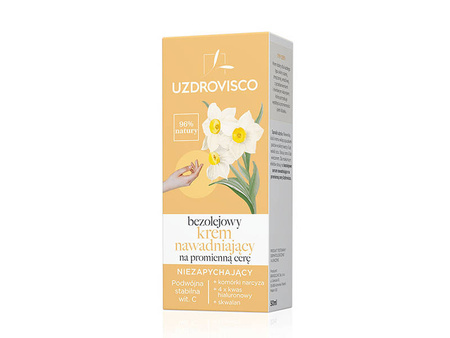 UZDROVISCO Bezolejowy krem nawadniający na promienną cerę, niezapychający 50 ml