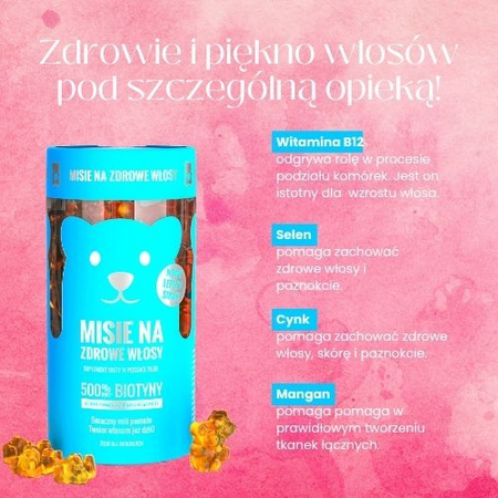 Nobel Health Misie na włosy 60 żelek