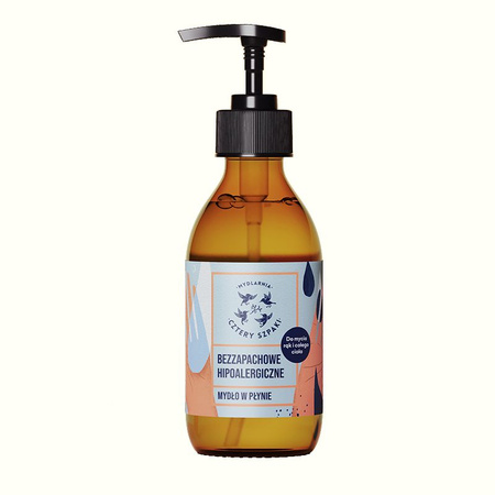 4 Szpaki Mydło w płynie Bezzapachowe hipoalergiczne, 300 ml