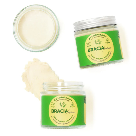 Bracia Mydlarze Zielona herbata z rozmarynem Uniwersalny dezodorant w kremie 60 ml