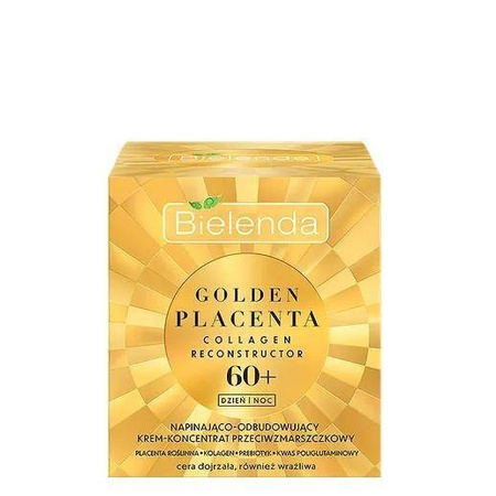 Bielenda Golden Placenta Collagen Reconstructor - Napinająco - odbudowujący krem - koncentrat przeciwzmarszczkowy 60 + dzień/noc