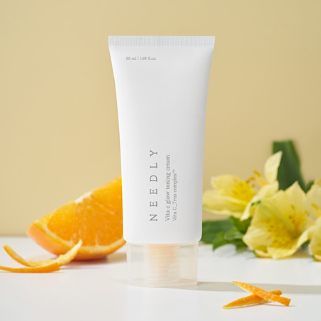 Needly Vita C Glow Toning Cream, rozświetlający krem tonizujący z witaminą C, 50 ml