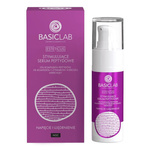 BasicLab Stymulujące Serum peptydowe 15 % peptydów, 5% kompleksu czynników wzrostu, mikroigły, Napięcie i Ujędrnienie, 30 ml