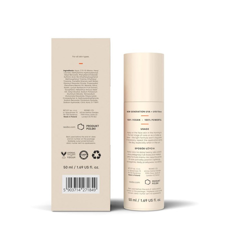 Resibo Our Lightest ultralekki krem do twarzy z antyoksydantami SPF50, 50 ml