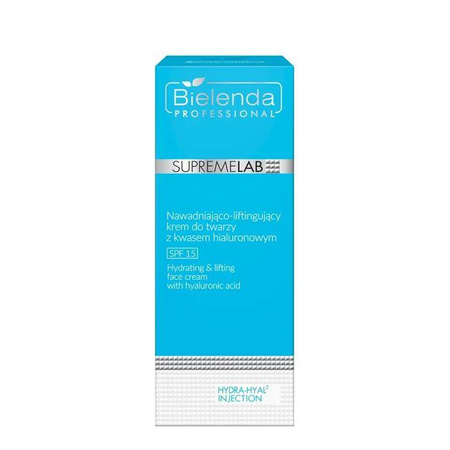 Bielenda Professional Hydra-Hyal2 Injection Nawadniająco-liftingujący krem do twarzy z kwasem hialuronowym SPF 15