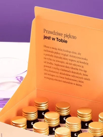 Health Labs Care, Suplement diety o smaku pomarańczowym GlowMe Pro-Age, 15x30 ml