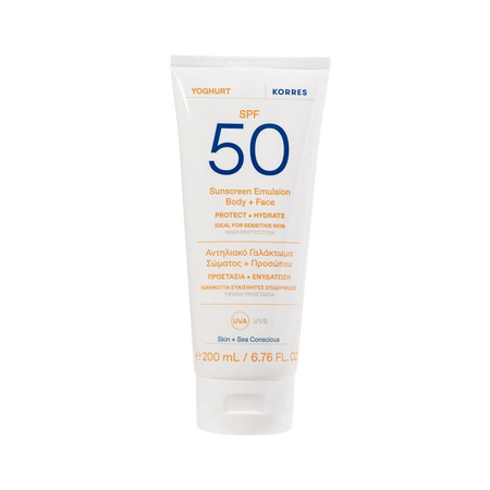 Korres Yoghurt emulsja do ciała i twarzy SPF50 tubka, 200ml