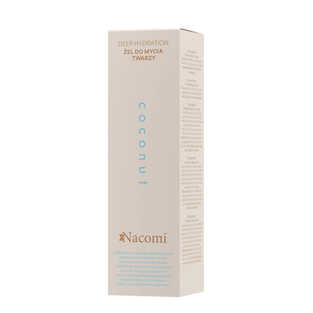 Nacomi Deep hydration Żel do mycia twarzy Coconut 140 ml
