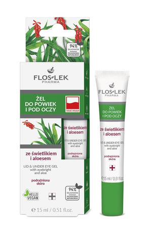 Floslek Żel do powiek i pod oczy ze świetlikiem i aloesem 15 ml