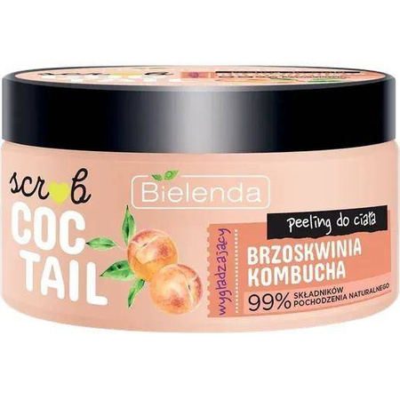 Bielenda Coctail Scrub Wygładzający peeling do ciała Brzoskwinia + Kombucha