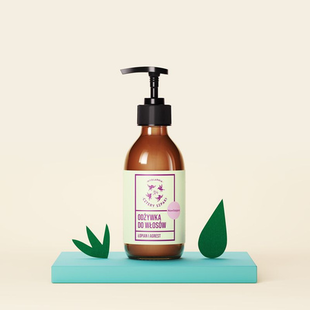 4 Szpaki Odżywka do włosów Nawilżająca Łopian i Agrest, 300 ml