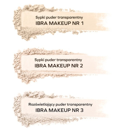 Ibra rozświetlający puder transparentny NR 3, 12 g