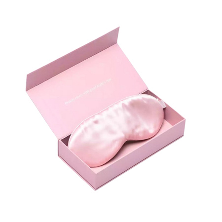 SLAAP Jedwabna opaska na oczy do spania pudrowy róż