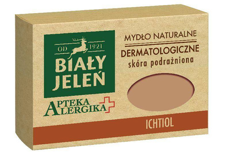 Apteka Alergika mydło naturalne dermatologiczne do skóry podrażnionej Ichtiol 125g